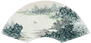 中国画扇面图片