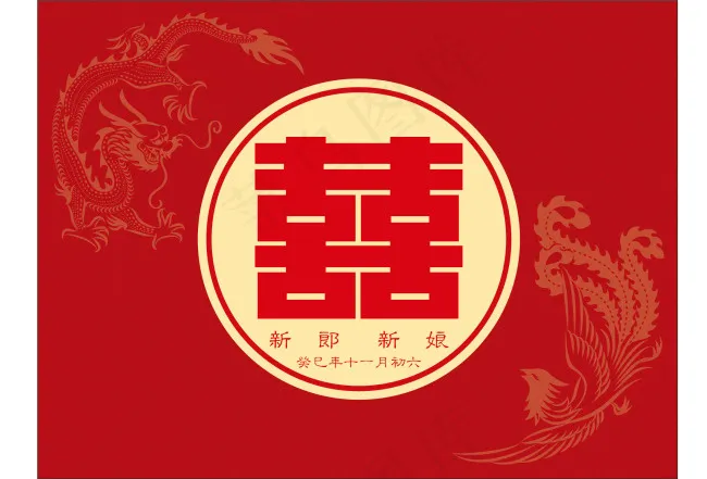 婚礼舞台背景ai矢量模版下载