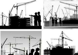 城市建筑工地剪影图片