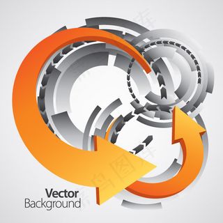 感动的科技感背景矢量箭头3