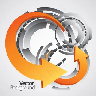 感动的科技感背景矢量箭头3