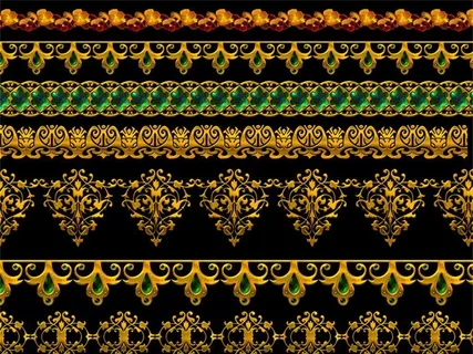 金色花纹边框条纹高清素材PSD素材 金色花纹边框条纹高清素材PSD素材