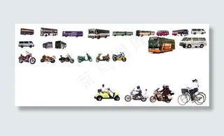 景观设计效果图素材 psd 交通工...