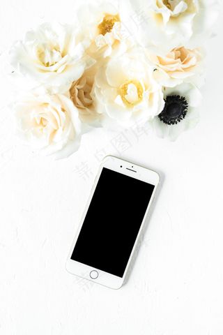 简约小清新文艺风插花静物摆拍背景