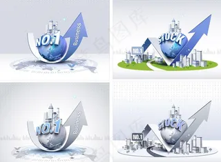 商务指标 城市背景图片