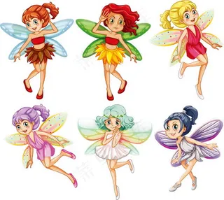 矢量卡通小天使人物