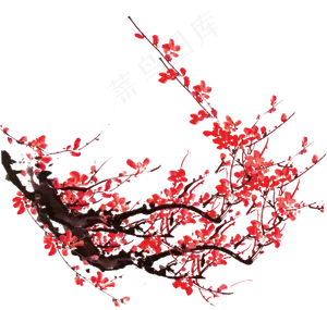中国风梅花免扣png透明素材