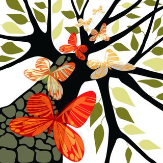 精美树枝剪影03—矢量素材