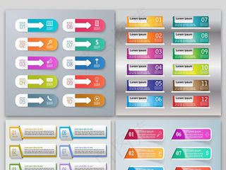 多款ppt图标统计信息图表矢量素材