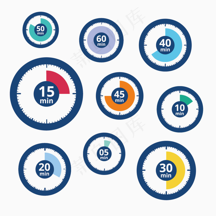 计时器ai矢量模版下载