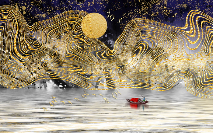 金色背景 中国风背景图片