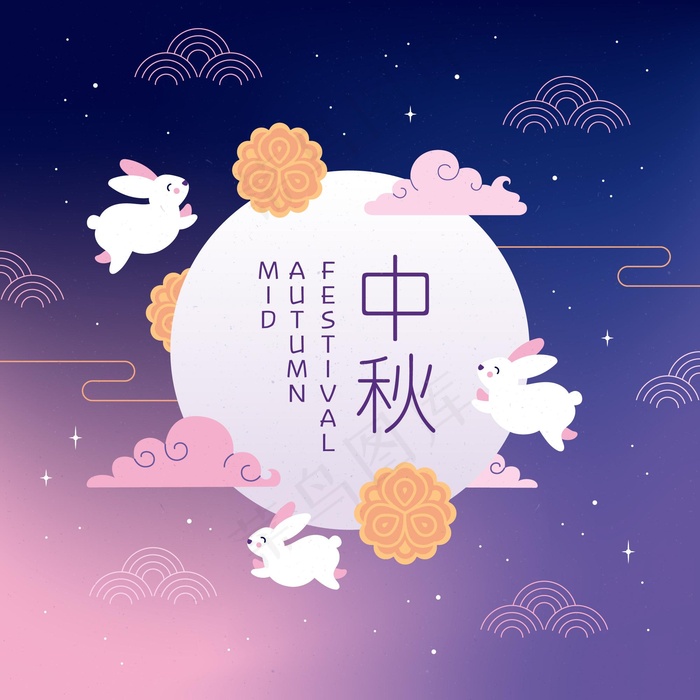 矢量中秋节ai矢量模版下载