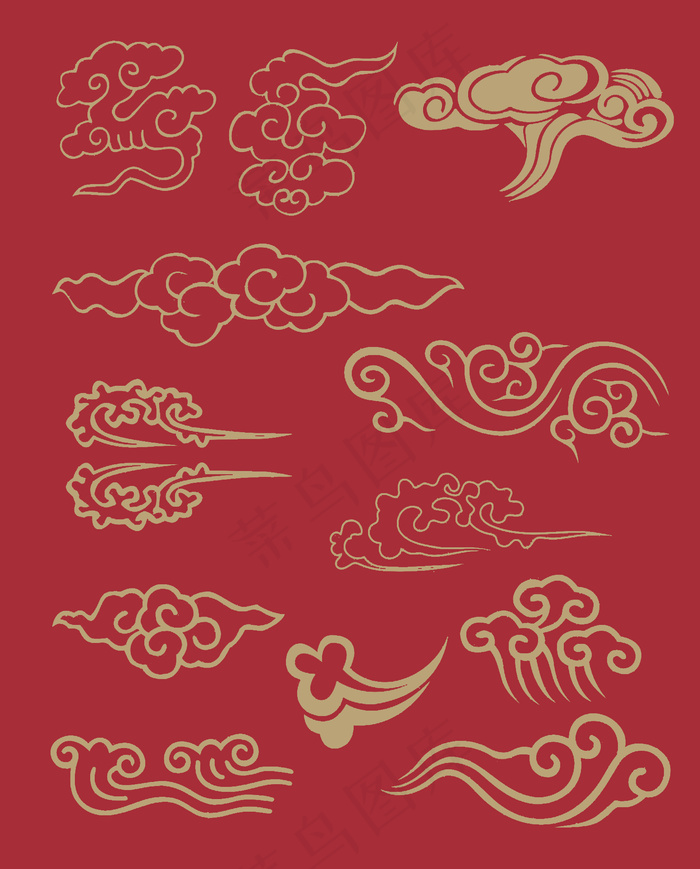 古典云纹001eps,ai矢量模版下载