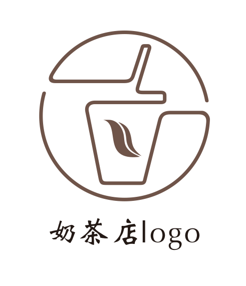 奶茶店logocdr矢量模版下载