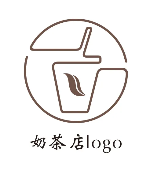 奶茶店logocdr矢量模版下载