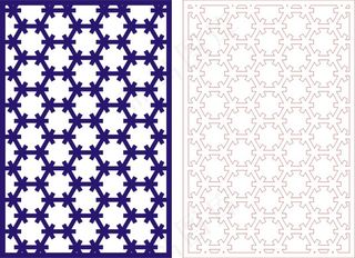 矢量镂空花纹边框底纹中式