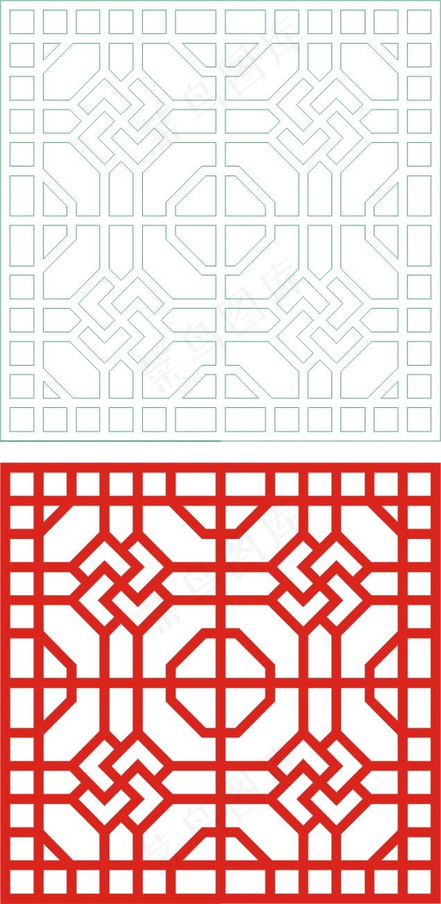 矢量镂空花纹边框底纹中式cdr矢量模版下载