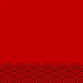 手绘古风中式红色背景