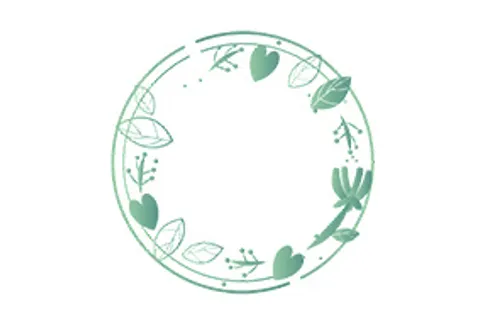 小清新|花鸟圆形边框