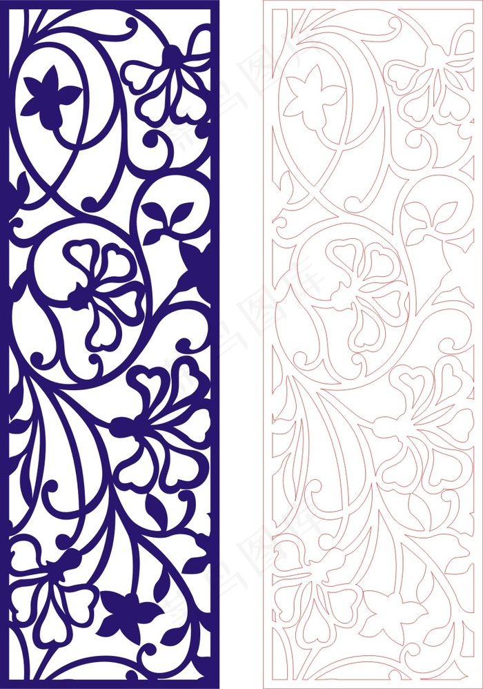 矢量镂空花纹边框底纹欧式