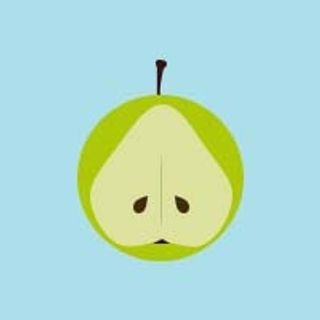 手绘型青色梨子