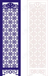 矢量镂空花纹边框底纹中式