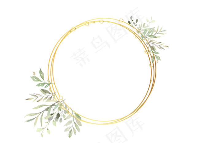 小清新|花鸟|圆形边框psd模版下载