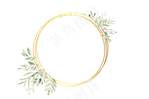 小清新|花鸟|圆形边框