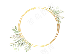 小清新|花鸟|圆形边框