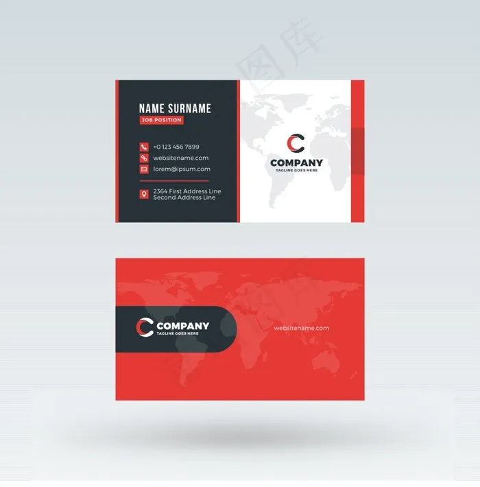 高端名片 大气名片 高档名片 cdr矢量模版下载