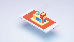 2.5D插画手机的商店