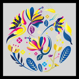 花朵 包装花朵 装饰元素 抽象图案 花