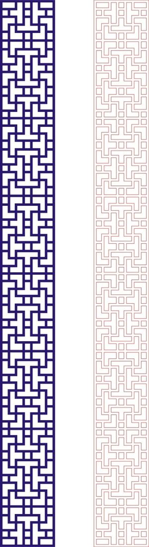 矢量镂空花纹边框底纹中式