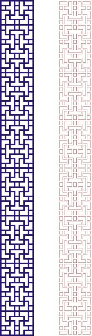 矢量镂空花纹边框底纹中式