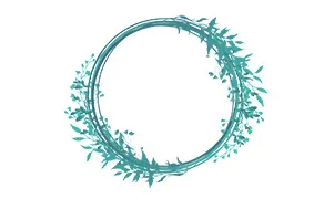 小清新|花鸟圆形边框psd模版下载