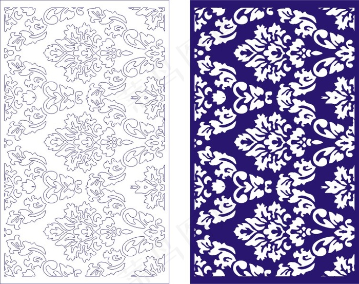 矢量镂空花纹边框底纹欧式