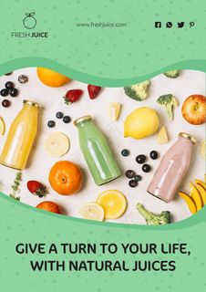天然果汁海报模板源文件