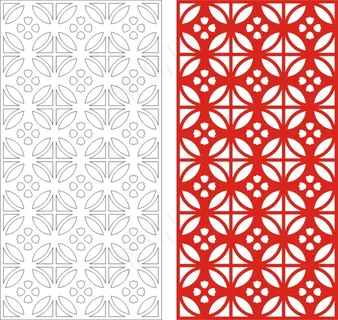 矢量镂空花纹边框底纹中式