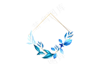 小清新花鸟圆形边框