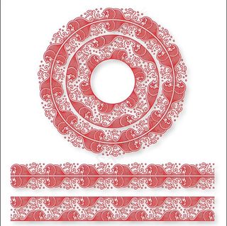 水纹花边 水纹图案 连续图案 防伪