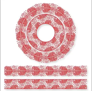 水纹花边 水纹图案 连续图案 防伪