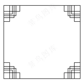 黑色中国风边框新年边框装饰