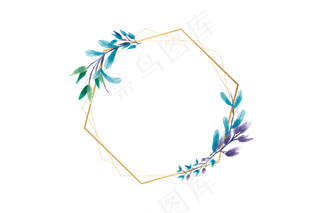 小清新|花鸟圆形边框