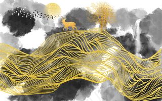 金色背景 中国风背景图片