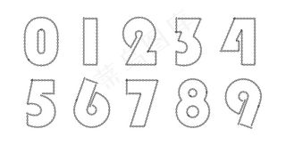 简约艺术链条字数字