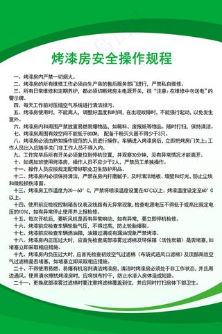 烤漆房安全操作规程
