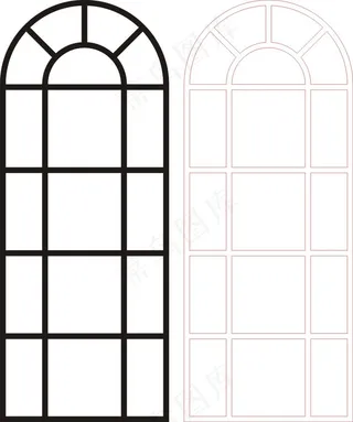 矢量镂空花纹边框底纹中式