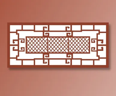 矢量镂空花纹边框底纹中式