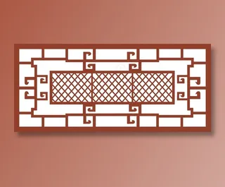 矢量镂空花纹边框底纹中式