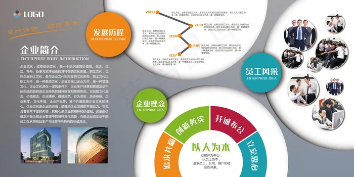 公司文化墙公司展板背景psd模版下载